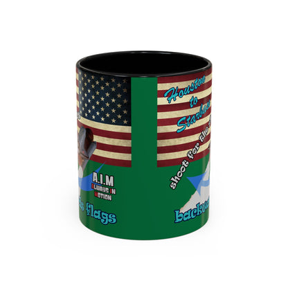shoot for the stars - Accent Mug (dark green)