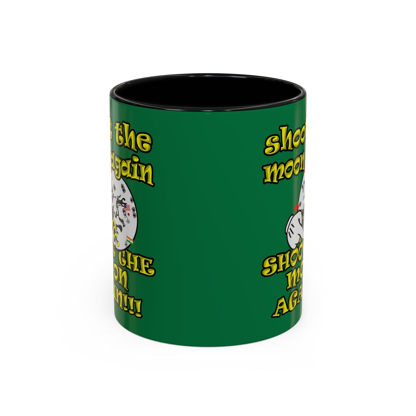 shoot the moon again - Accent Mug (dark green)