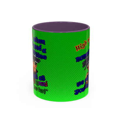 high noon - Accent Mug (logo green)