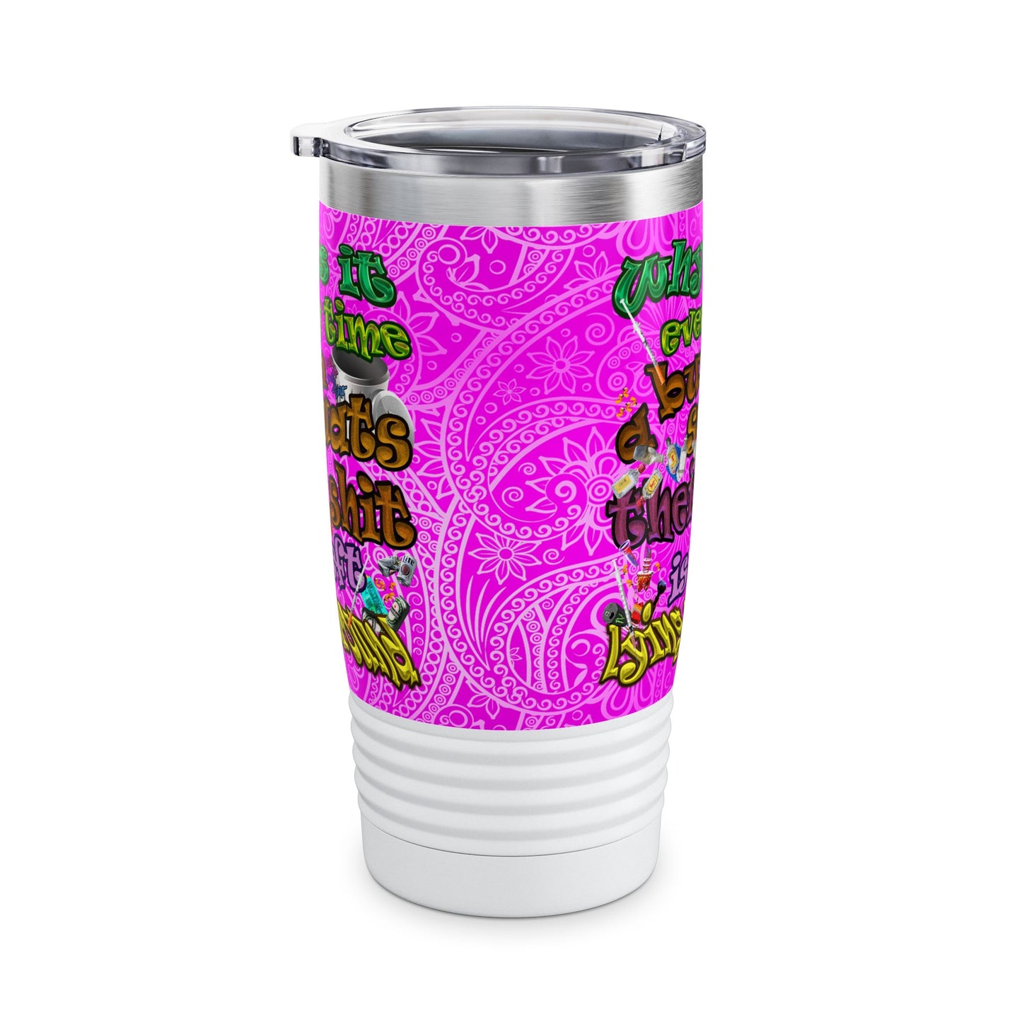 the bum's shit - Ringneck Tumbler, 20oz (pink swirl)