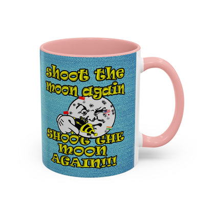 shoot the moon again - Accent Mug (faded blue)