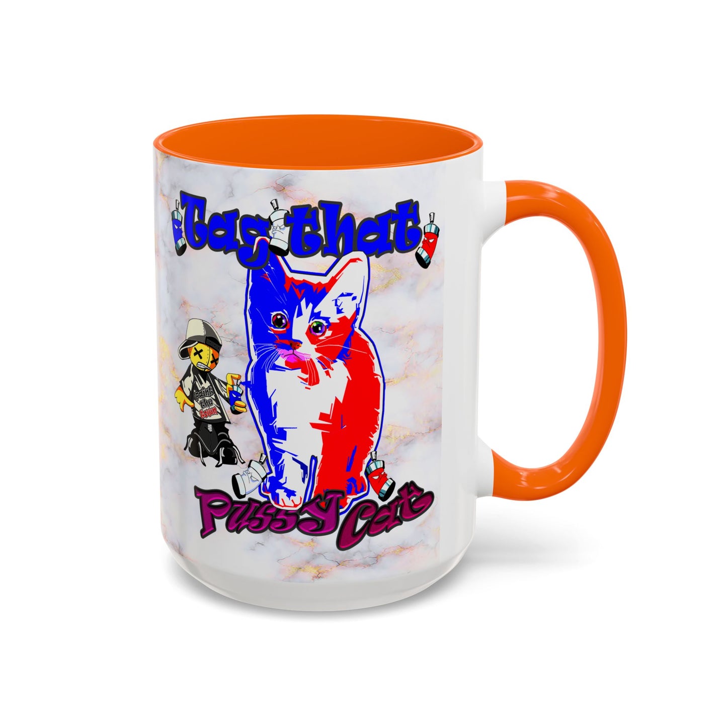 tag that - Accent Mug (white marble)