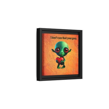 I don't care that your grey - framed canvas art (burnt orange)