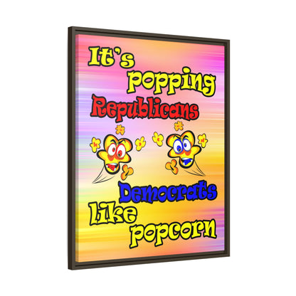 popping like popcorn - framed canvas art (color blur)