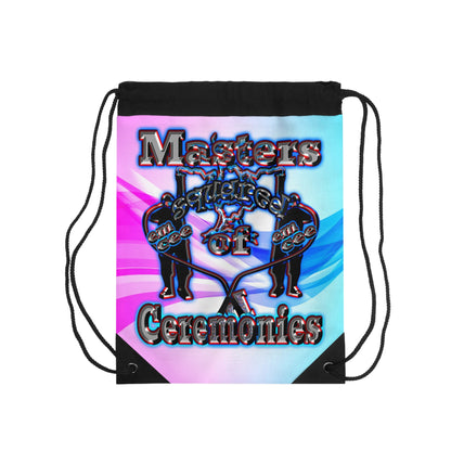 em cee squared - Drawstring Bag (light blue-pink wave)