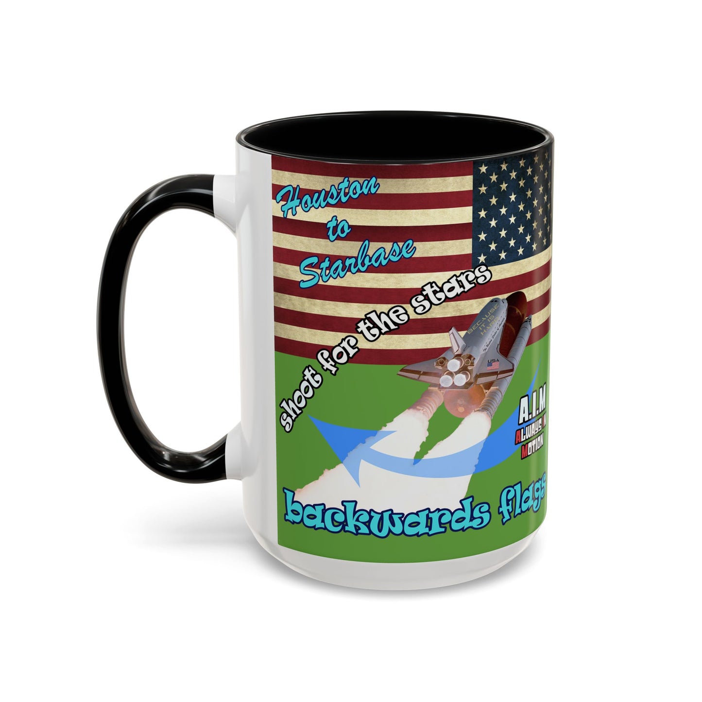 shoot for the stars - Accent Mug (green)