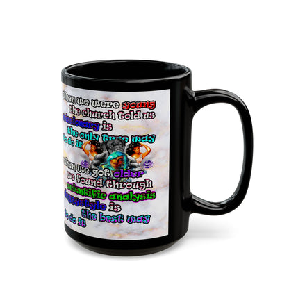 doggystyle - Black Mug (white marble)
