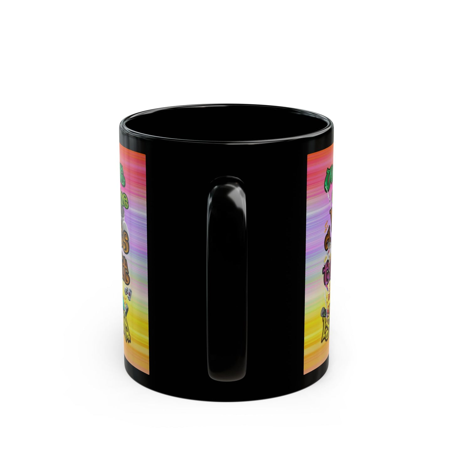 the bum's shit - Black Mug (color blur)