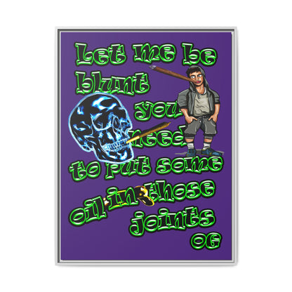 og - framed canvas art (purple)
