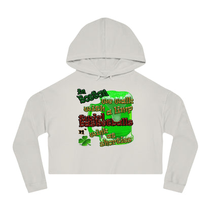 celtics logo - Women’s Cropped Hooded Sweatshirt