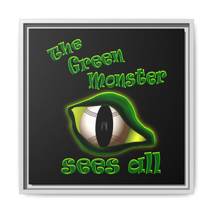 green monster - framed canvas art (black)