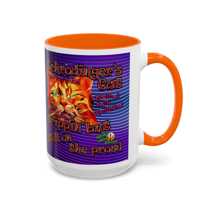 schrodinger's cat - Accent Mug (purple wave)