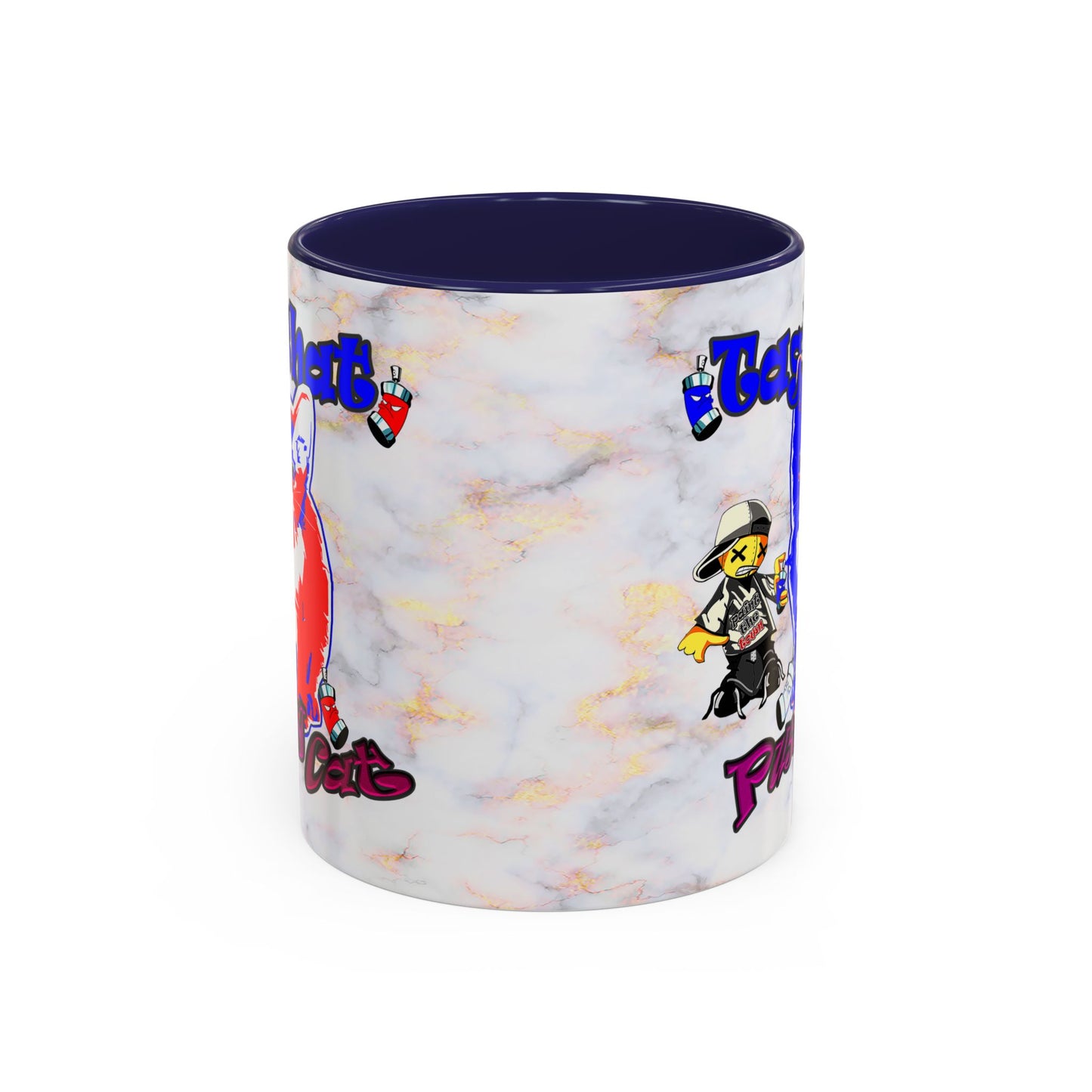tag that - Accent Mug (white marble)