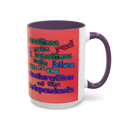 declaration of the independents - Accent Mug (yellow-orange wave)