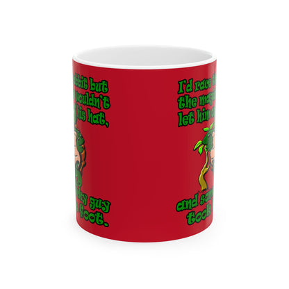 turtle race - White Mug (dark red)