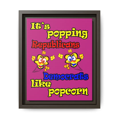 popping like popcorn - framed canvas art (pink)