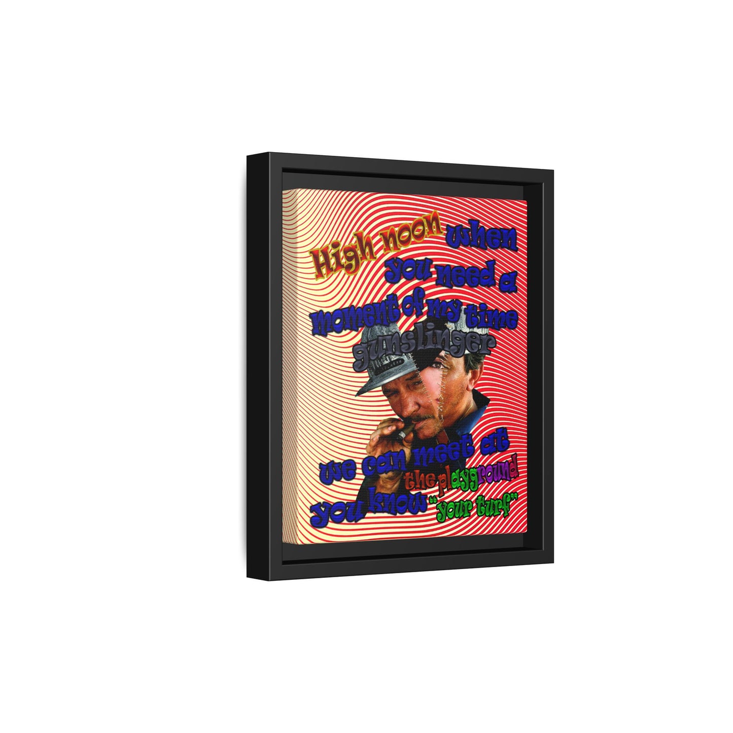 high noon - framed canvas art (yellow-orange wave)