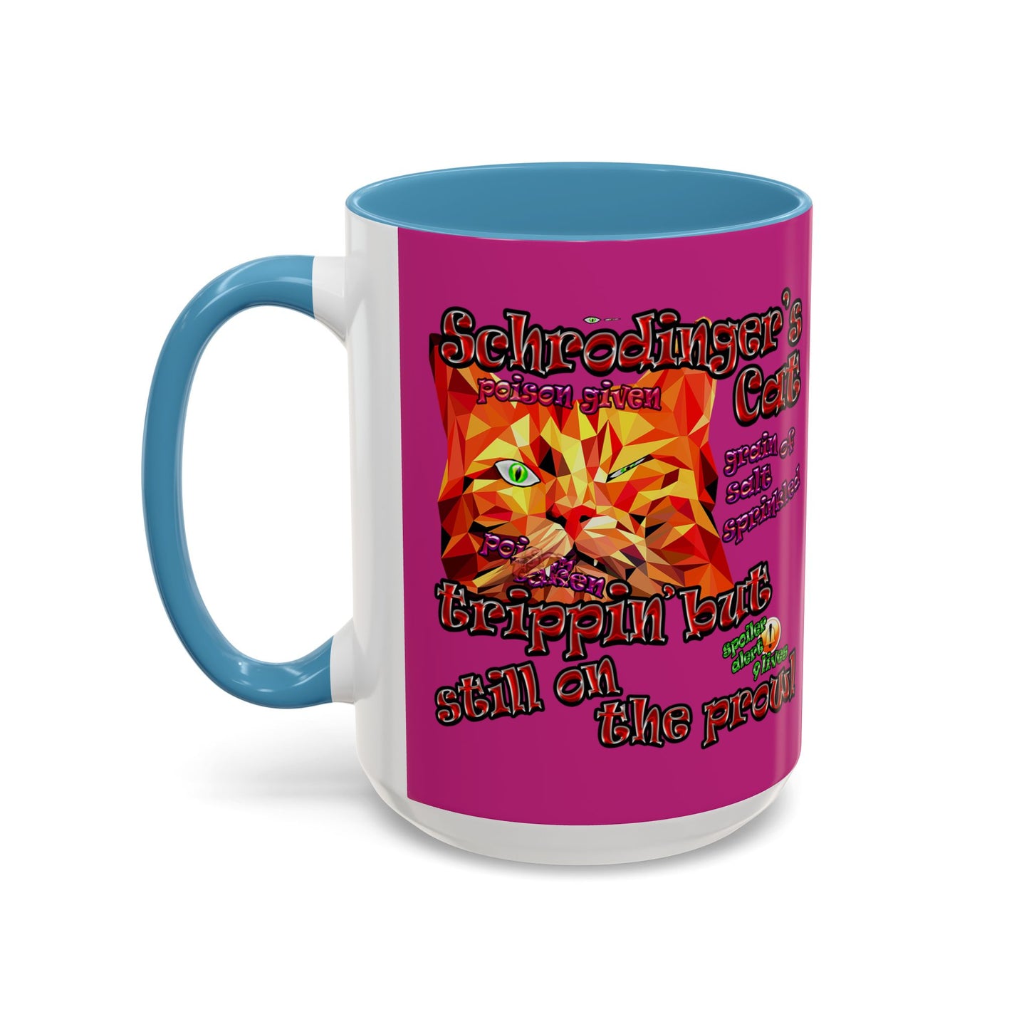 schrodinger's cat - Accent Mug (pink)