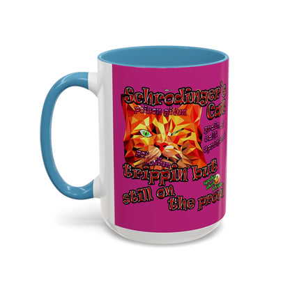 schrodinger's cat - Accent Mug (pink)