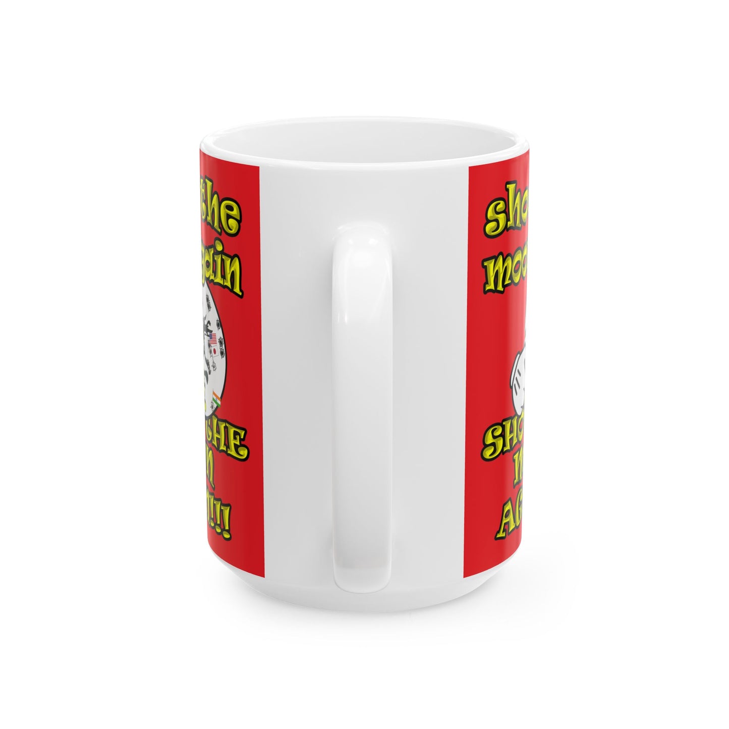 shoot the moon again - White Mug (red)