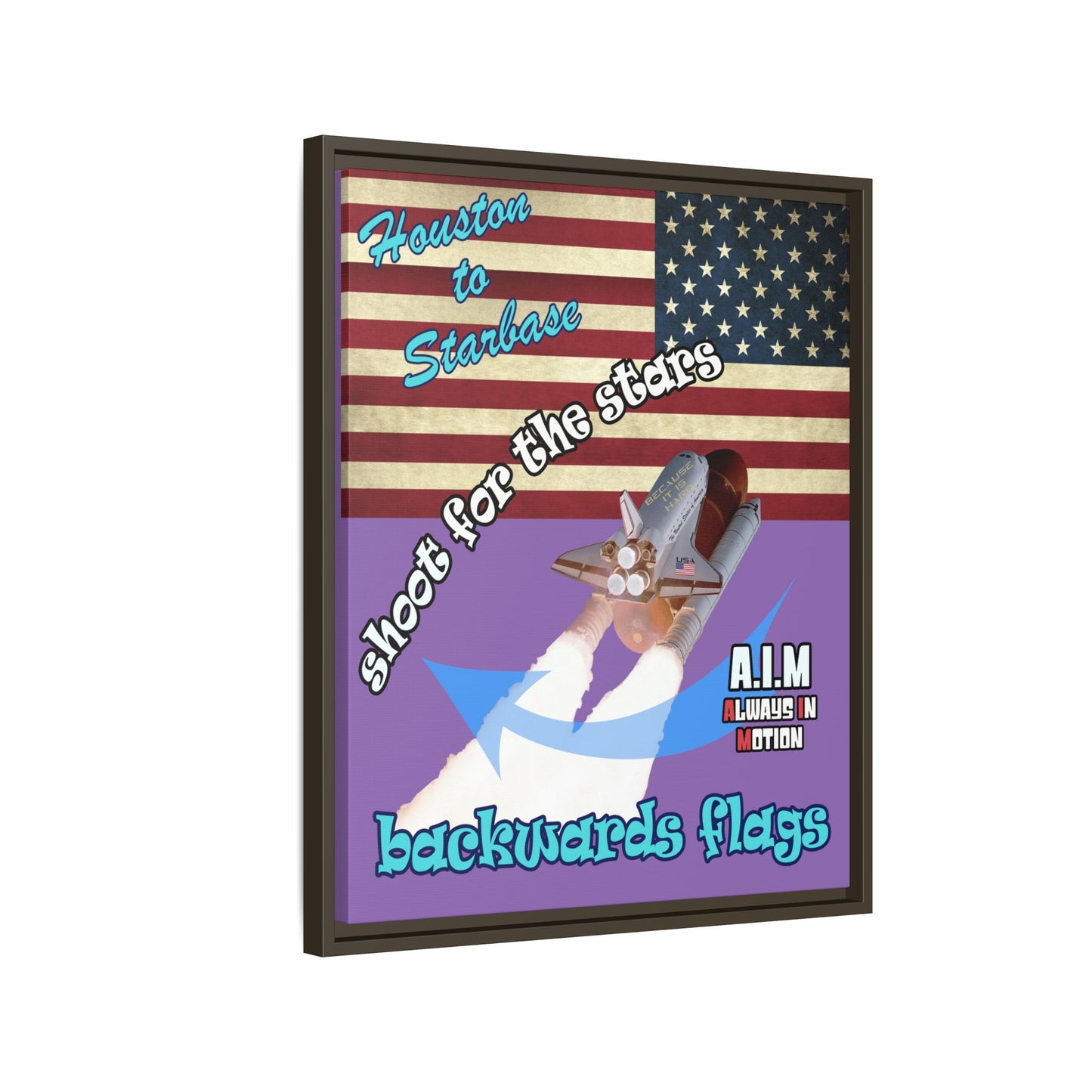 shoot for the stars - framed canvas art (light purple)