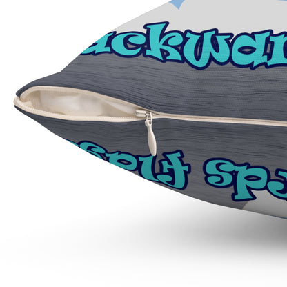 shoot for the stars - Spun Polyester Square Pillow - (brushed nickel)