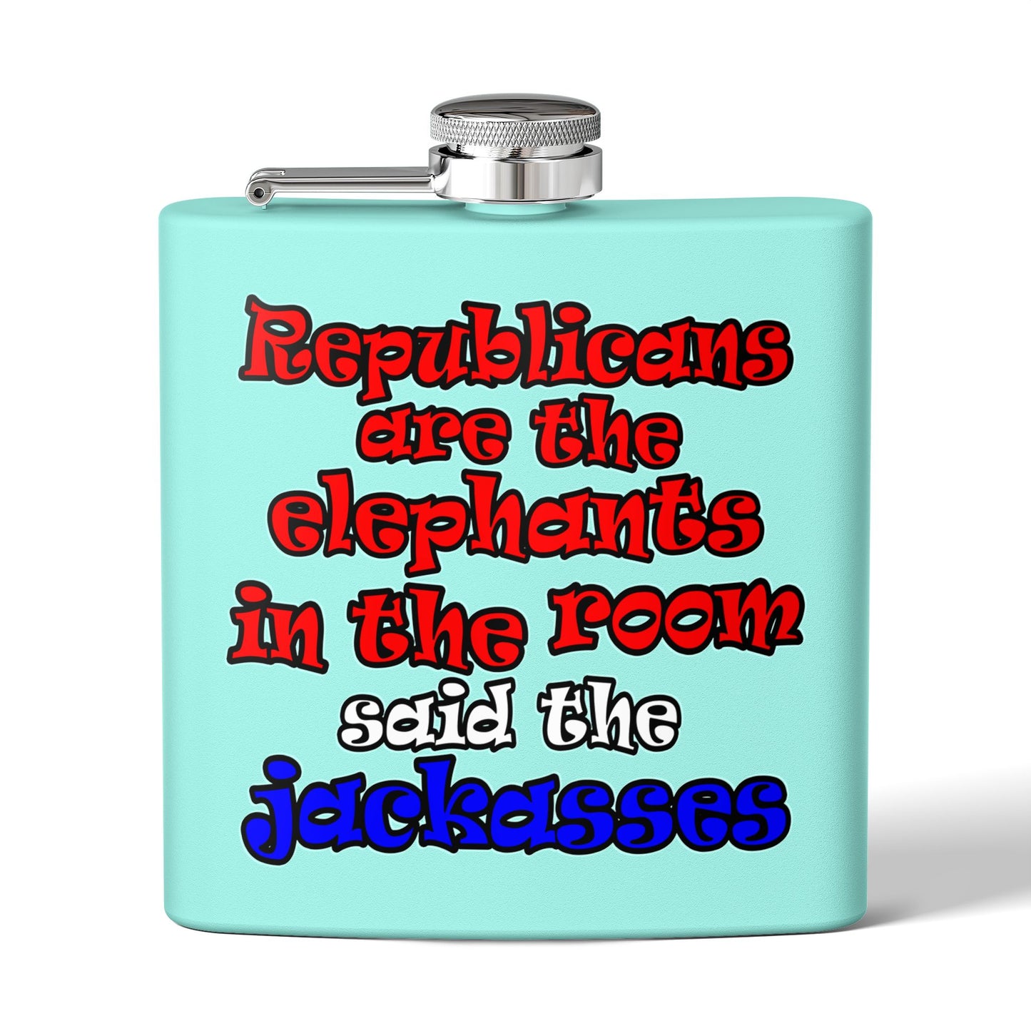 donkeys and elephants - Stainless Steel Flask