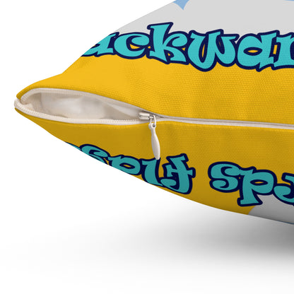 shoot for the stars - Spun Polyester Square Pillow - (yellow)