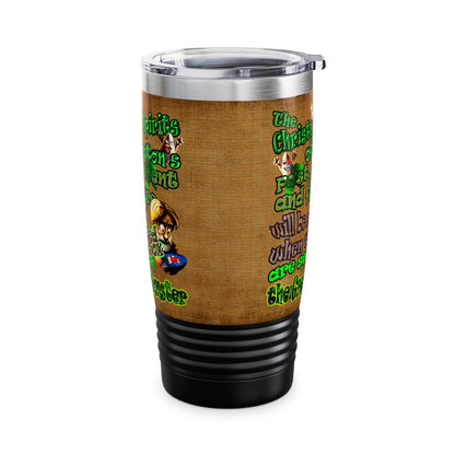 christmas spirits of boston - Ringneck Tumbler, 20oz (brown papyrus)
