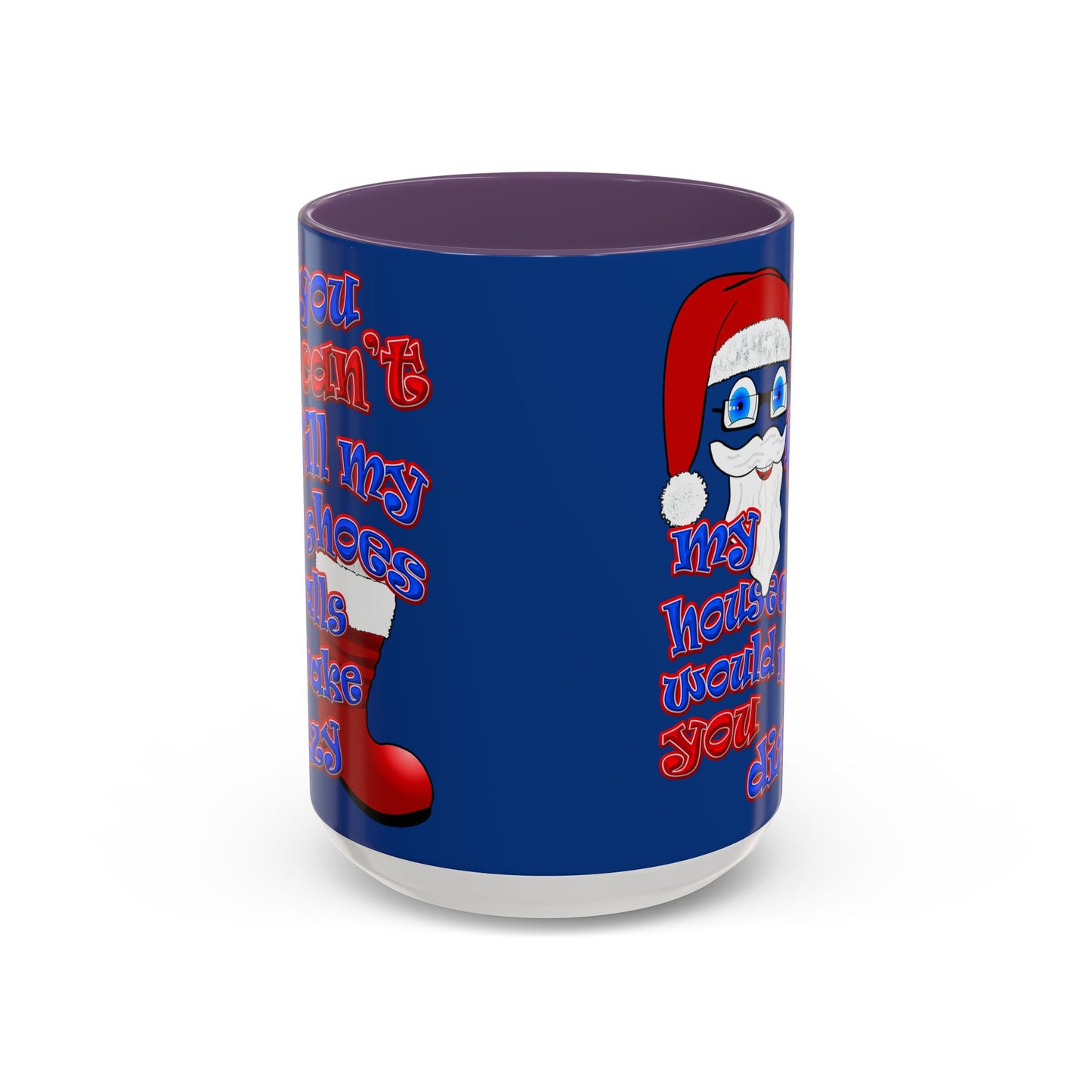 santa's shoes - Accent Mug (dark blue)