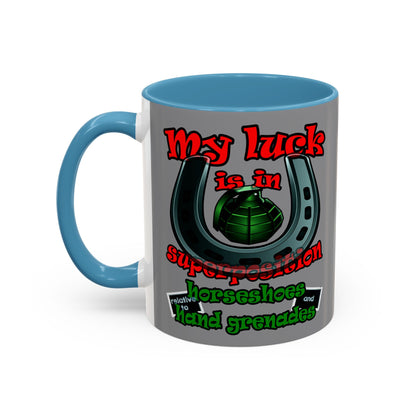 my luck - Accent Mug (grey)