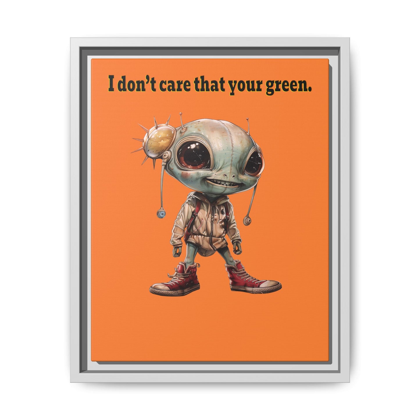 I don't care that your green - framed canvas art (crusta)