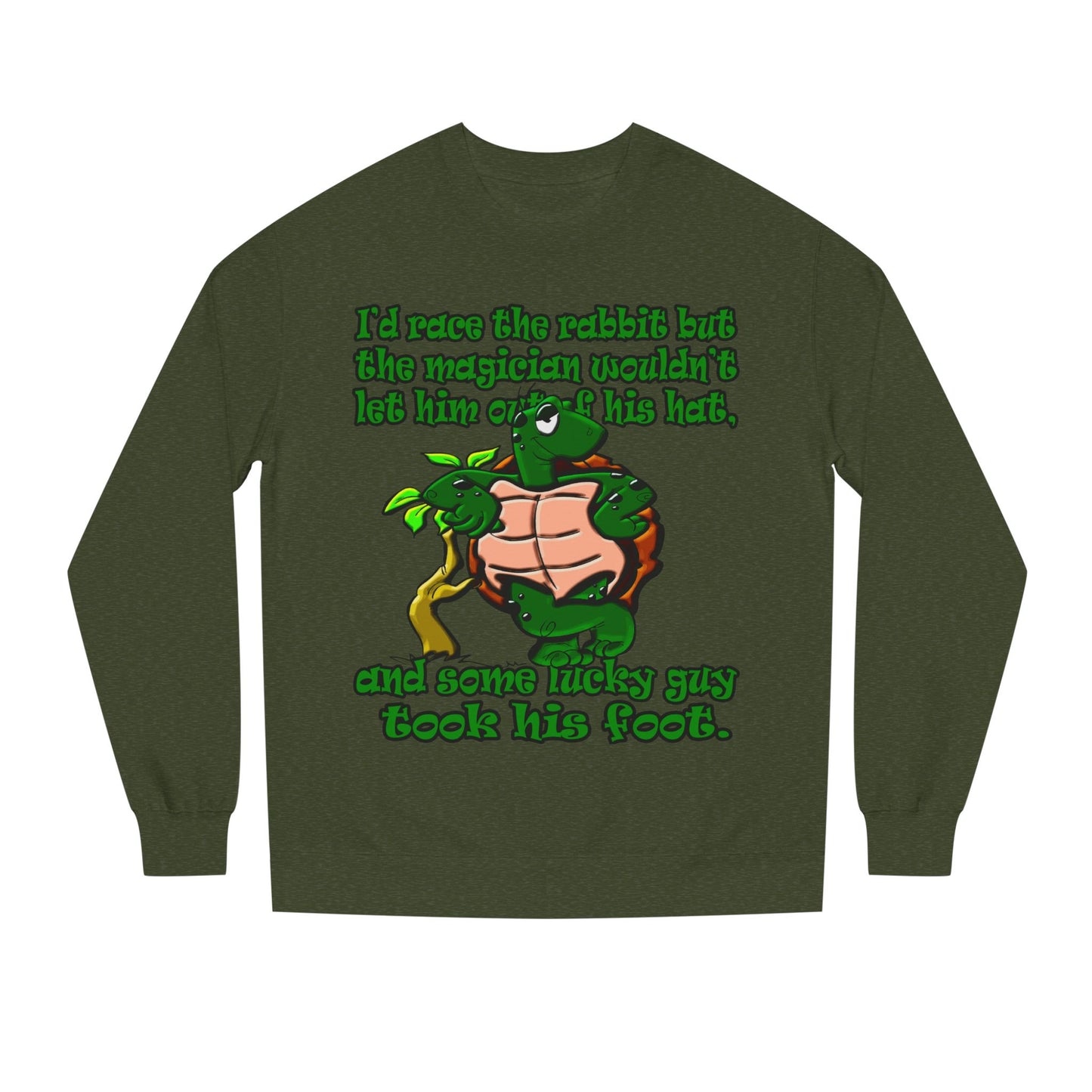 turtle race - Unisex Crew Neck Sweatshirt