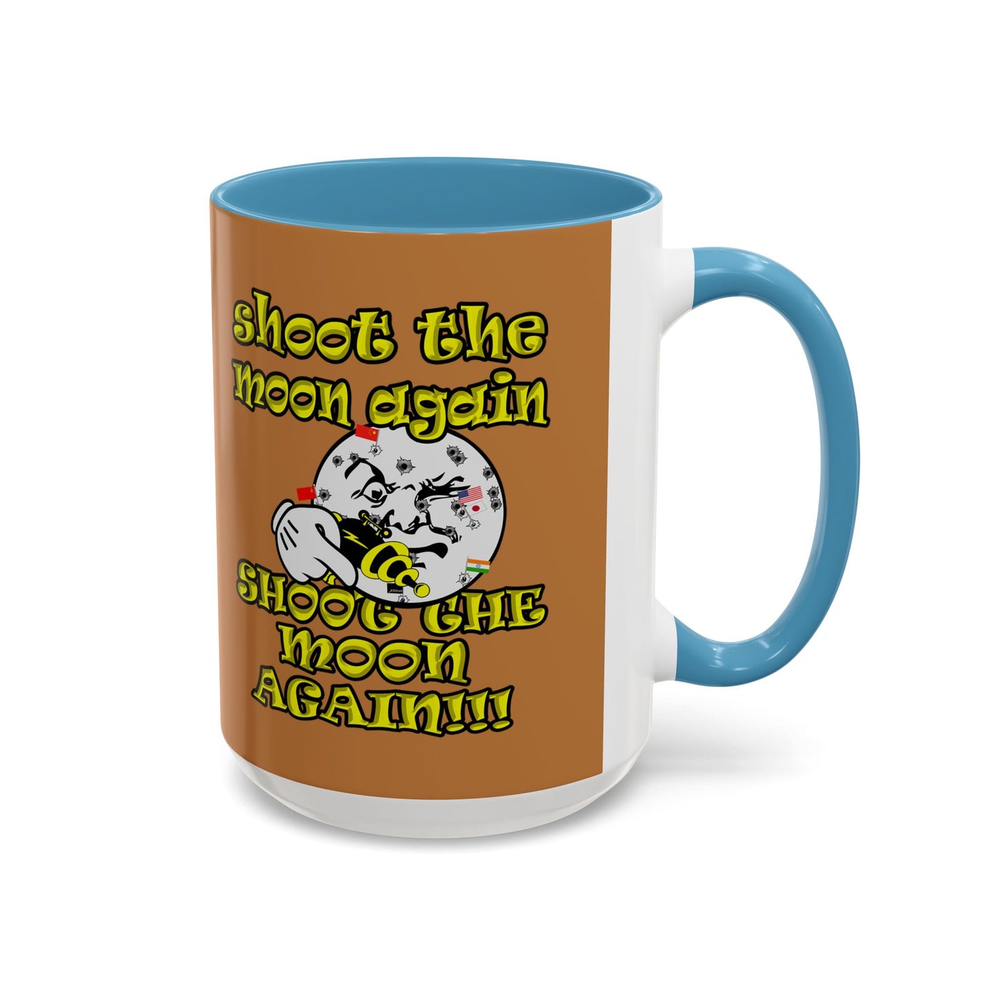 shoot the moon again - Accent Mug (light brown)