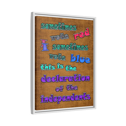 declaration of the independents - framed canvas art (brown papyrus)