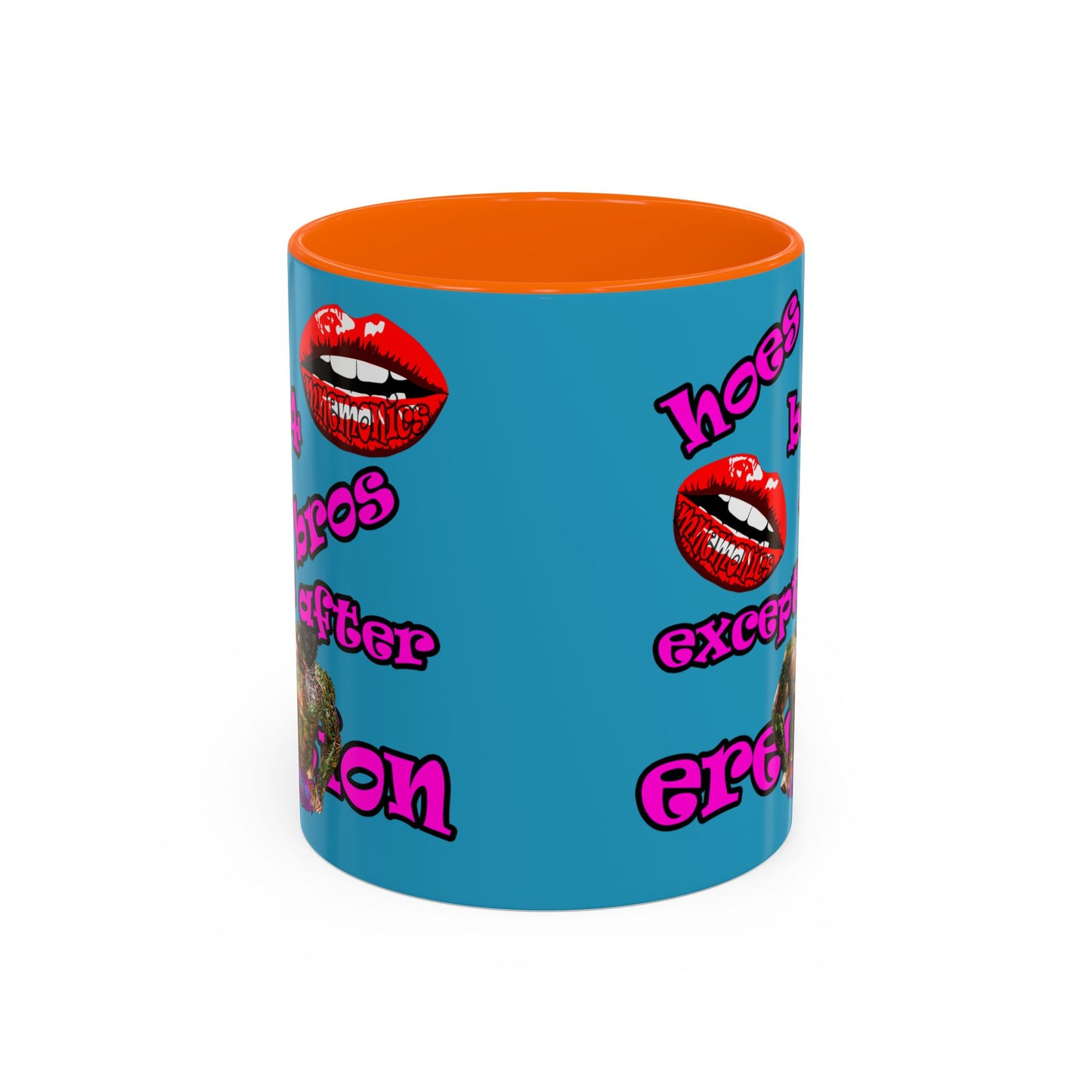 hoes b4 bros - Accent Mug (turquoise)