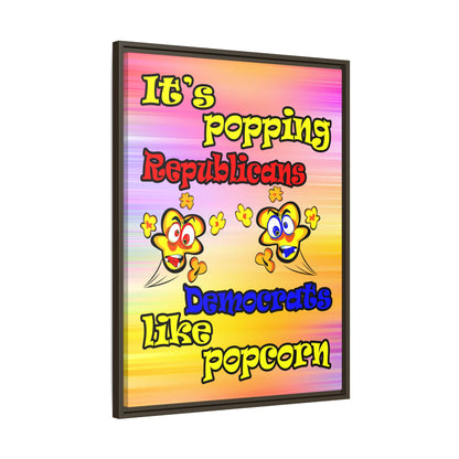popping like popcorn - framed canvas art (color blur)