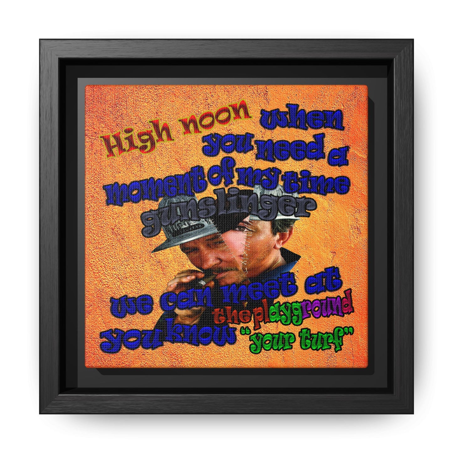 high noon - framed canvas art (burnt orange)