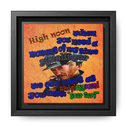 high noon - framed canvas art (burnt orange)