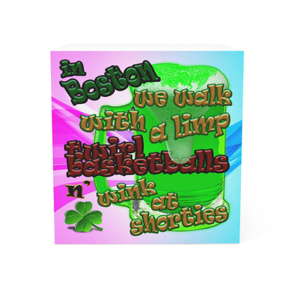 celtic's logo - note cube (light blue-pink wave)