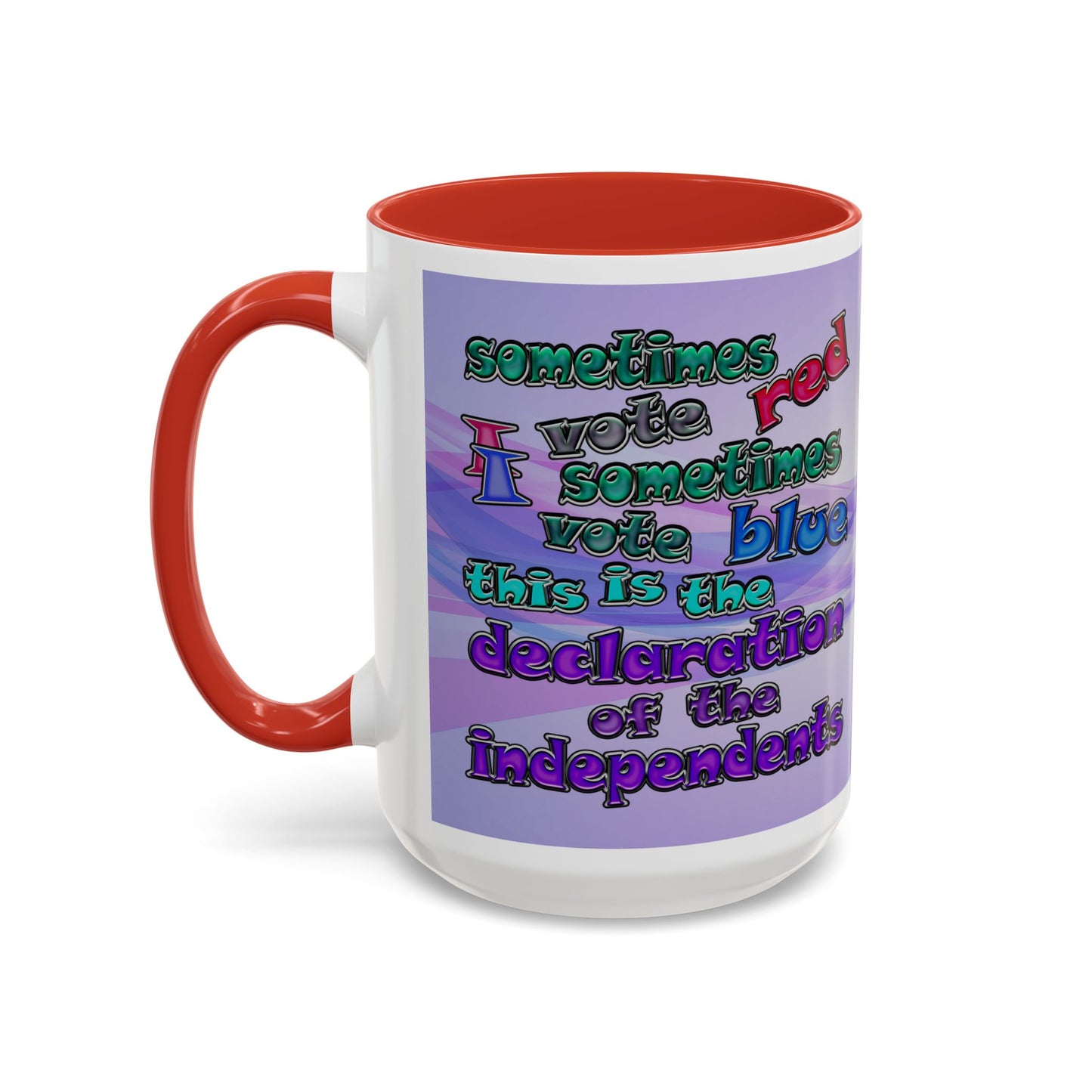 declaration of the independents - Accent Mug (light blue-pink wave)
