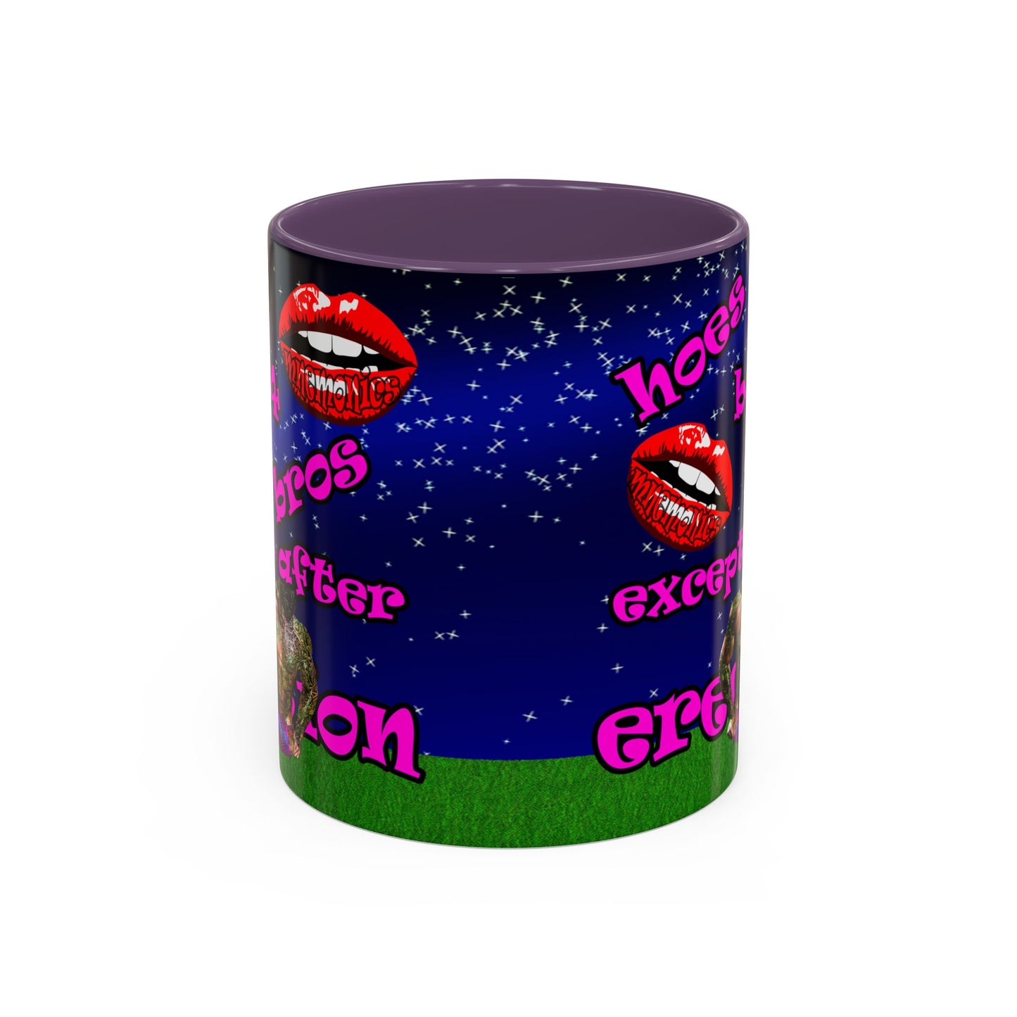 hoes b4 bros - Accent Mug ('snoops' background)