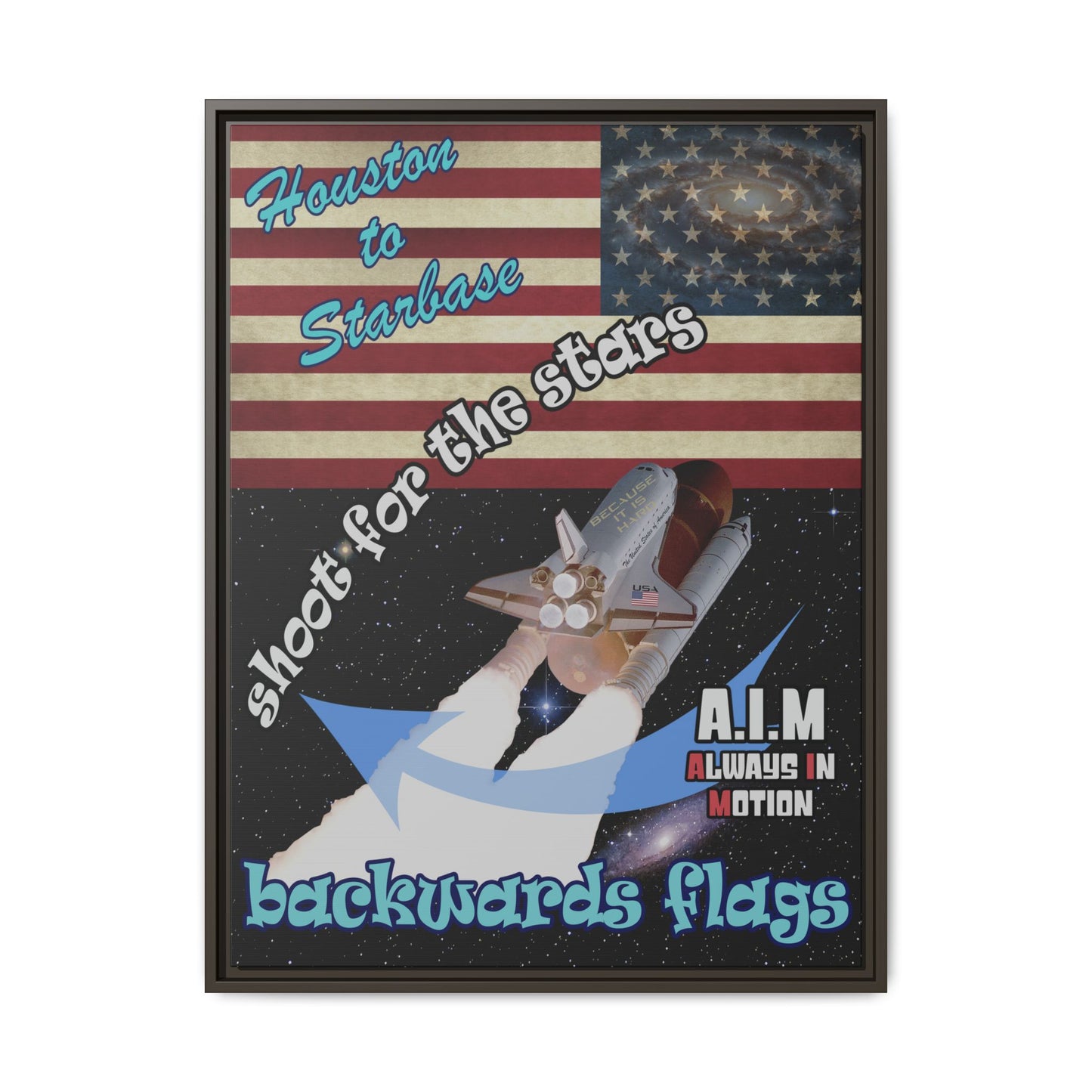 shoot for the stars - framed canvas art