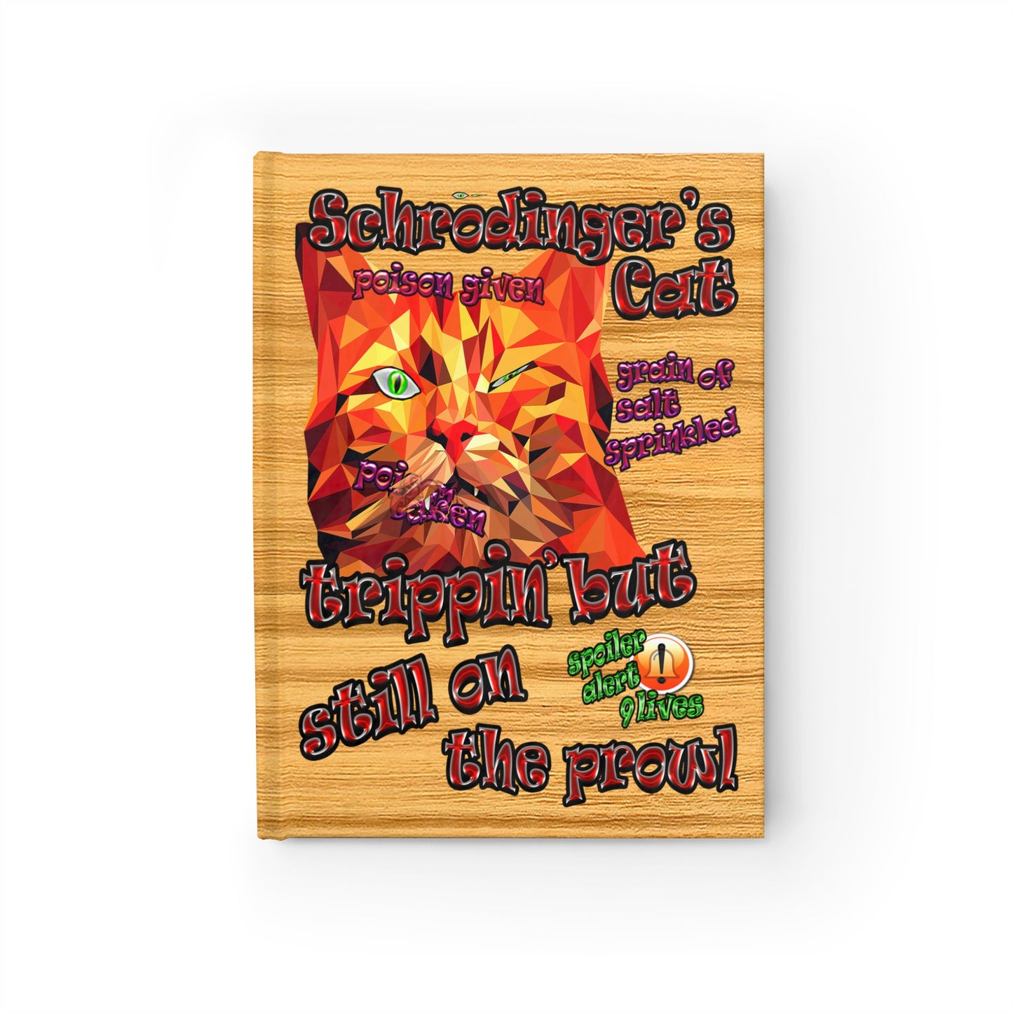 schrodinger's cat - journal-blank (butterscotch wood finish)