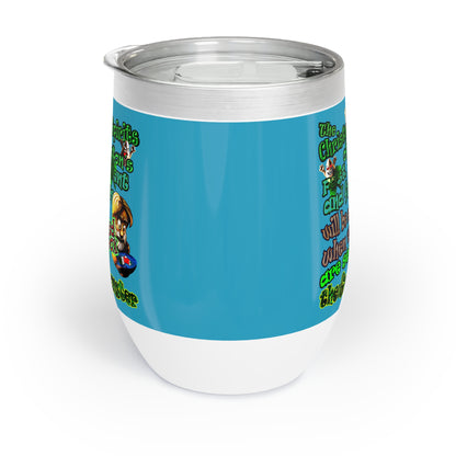 christmas spirits of boston - Chill Wine Tumbler (turquoise)
