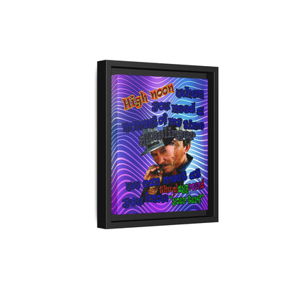 high noon - framed canvas art (purple wave)