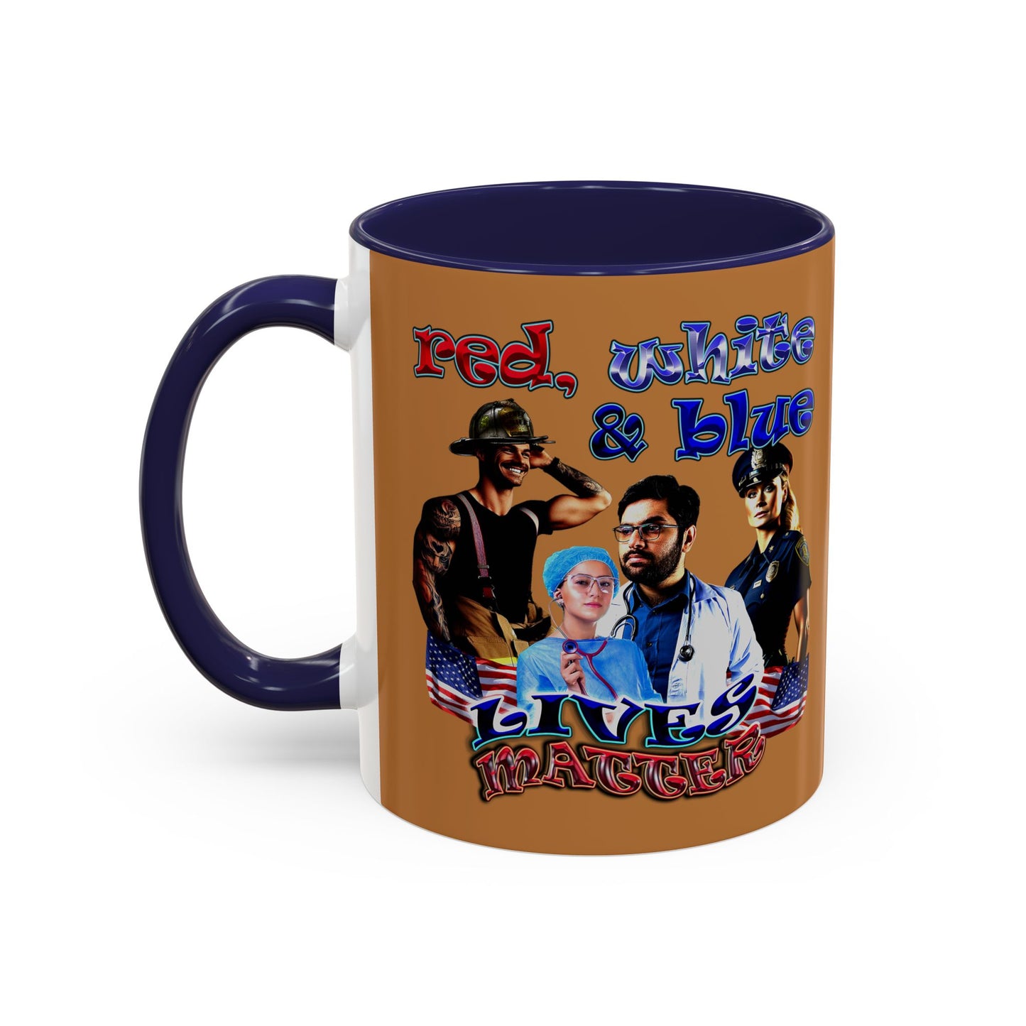 rw&b lives matter - Accent Mug (light brown)
