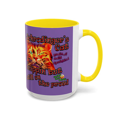 schrodinger's cat - Accent Mug (light purple)