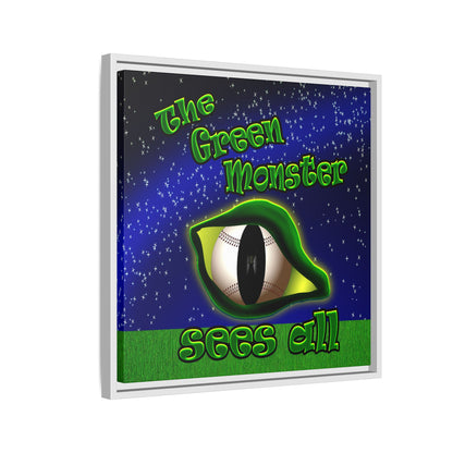 green monster - framed canvas art ('snoops' background)