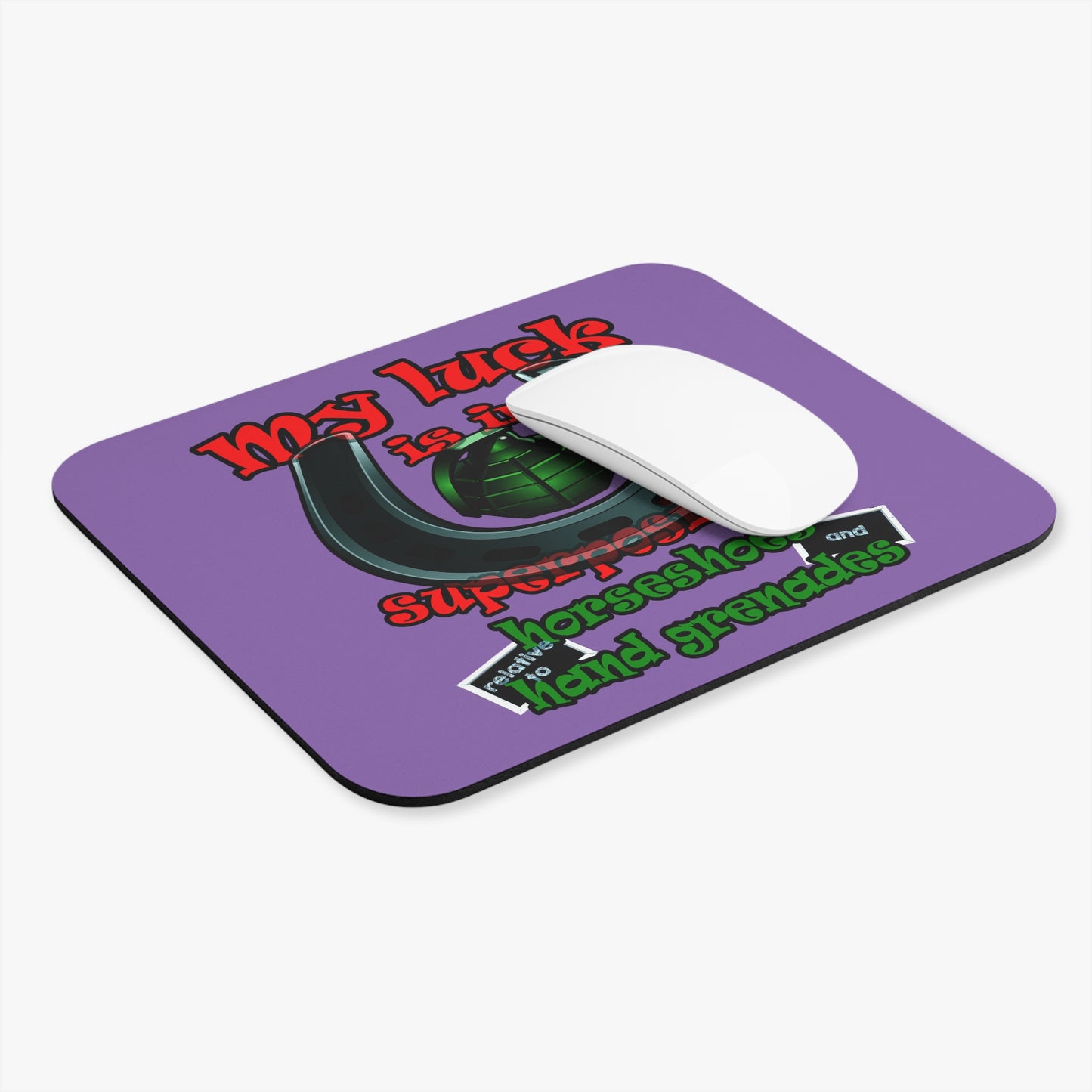 my luck - Mouse Pad (Rectangle) (light purple)